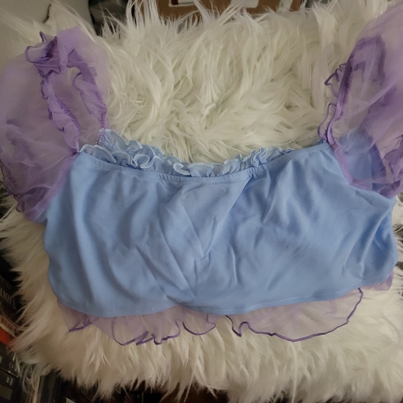 Mesh sleeve crop top - Picture 12 of 13